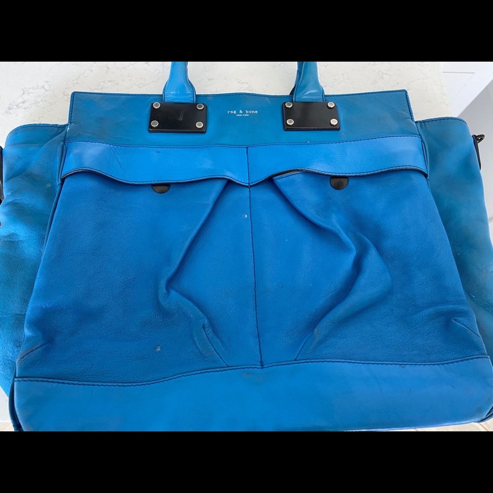 Rag & Bone Large Blue Pilot Bag